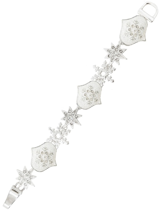 Christmas Theme Epoxy Snowflake Magnetic Bracelet - Buy Online Now!