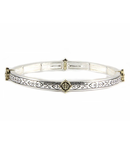 Designer Textured Stackable Stretch Bracelet