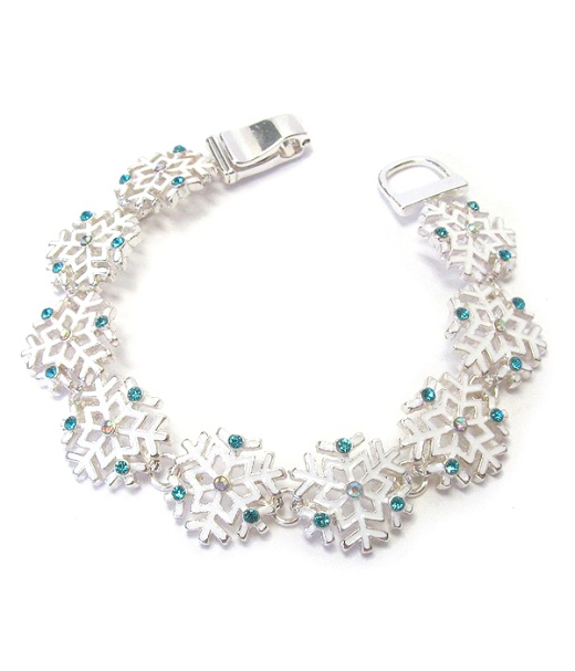 Snow Flake Link Magnetic Bracelet
