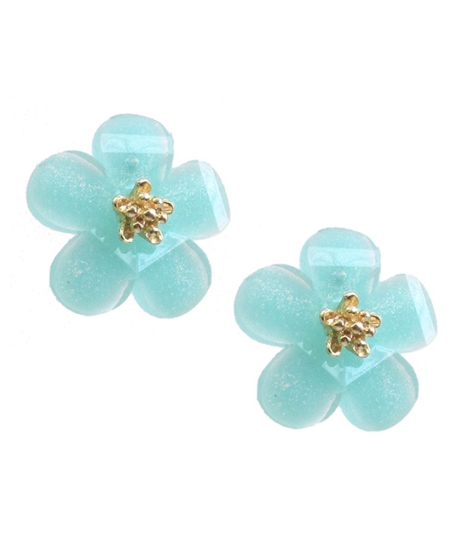 Facet Stone Flower Earring