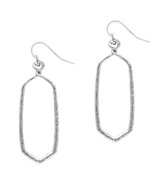 Metal Hexa Earring - Wholesale Fashion Accessories