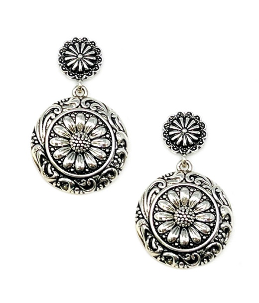 Western Theme Concho Earring