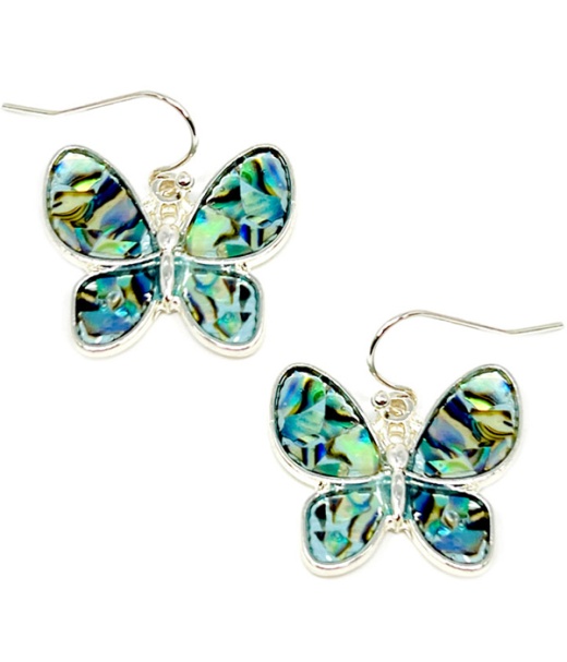 Abalone Butterfly Earring