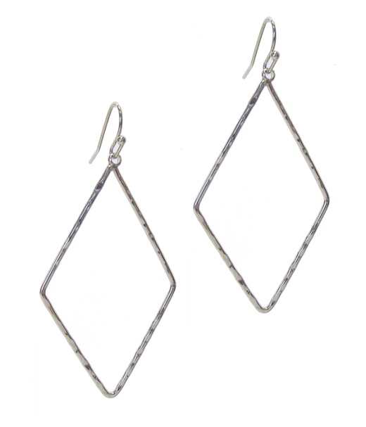 Brass Diamond Shape Earrings