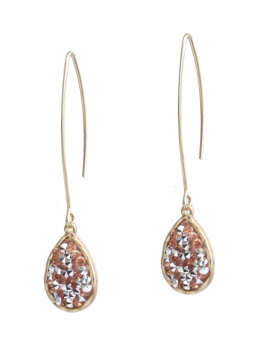 Multi Crystal Teardrop Earring
