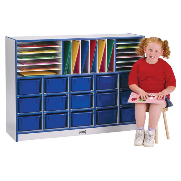 Rainbow Accents® Sectional Cubbie-Tray Mobile Unit - Without Trays - Navy
