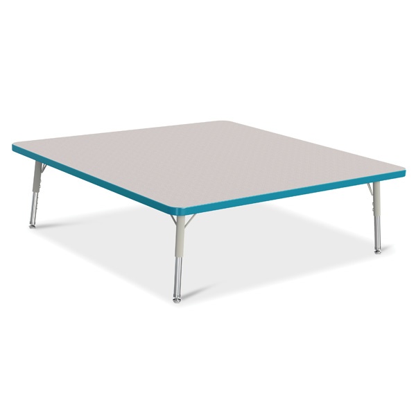 Berries® Square Activity Table - 48" X 48", T-Height - Gray/Teal/Gray