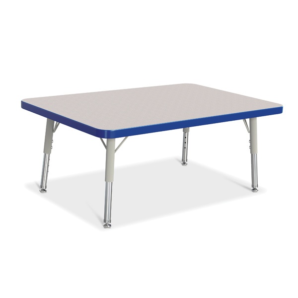 Berries® Rectangle Activity Table - 24" X 36", T-Height - Gray/Blue/Gray
