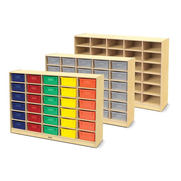 Jonti-Craft® 30 Tub Mobile Storage - With Colored Tubs
