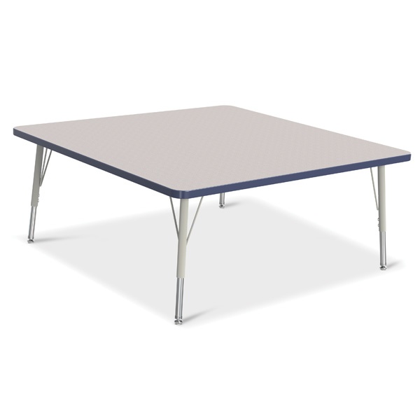 Berries® Square Activity Table - 48" X 48", E-Height - Gray/Navy/Gray
