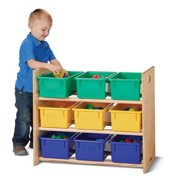 Jonti-Craft® Cubbie-Tray Storage Rack - With Colored Cubbie-Trays