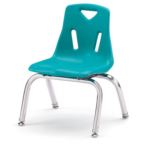 Berries® Stacking Chair With Chrome-Plated Legs - 10" Ht - Green