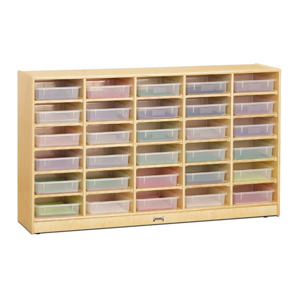 Jonti-Craft® 30 Paper-Tray Mobile Storage - With Colored Paper-Trays