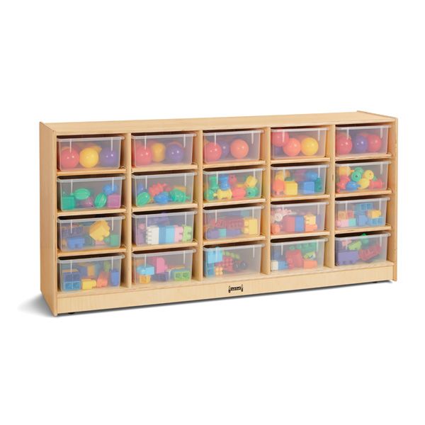Jonti-Craft® 20 Tub Mobile Storage - With Colored Tubs