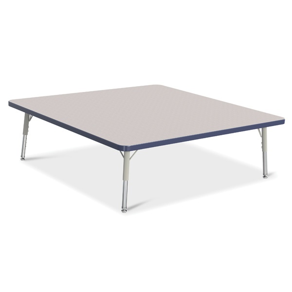 Berries® Square Activity Table - 48" X 48", T-Height - Gray/Navy/Gray