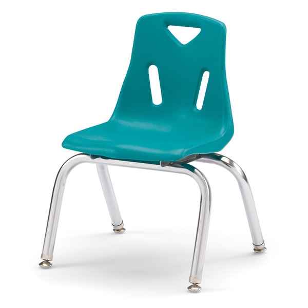 Berries® Stacking Chair With Chrome-Plated Legs - 12" Ht - Green