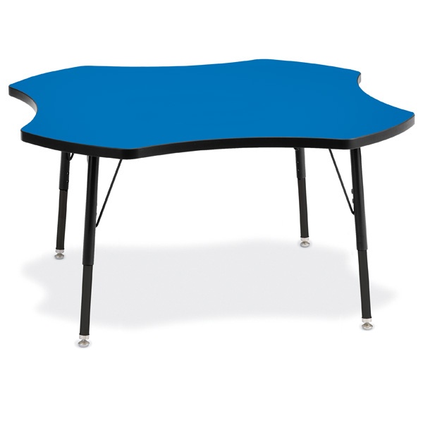 Berries® Four Leaf Activity Table, A-Height - Blue/Black/Black