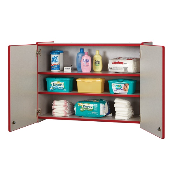 Rainbow Accents® Lockable Wall Cabinet - Red
