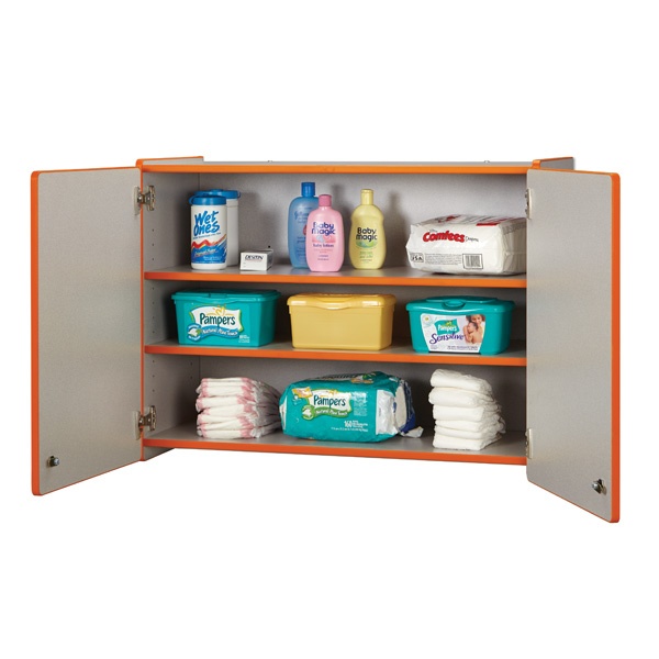 Rainbow Accents® Lockable Wall Cabinet - Orange