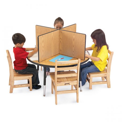 Berries Study Carrel - 4 Carrels - Large - Oak/Black