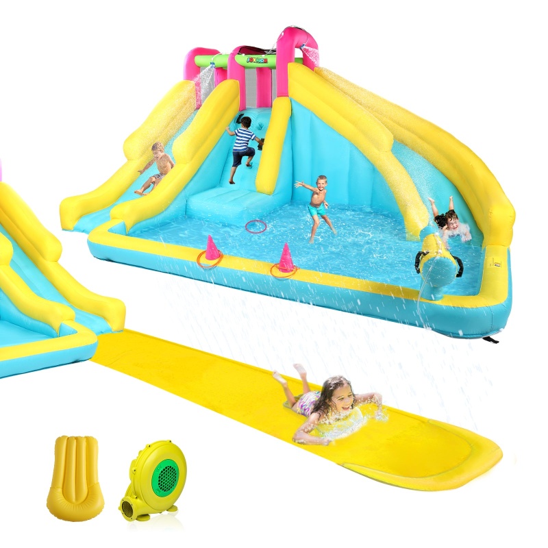 Joymor 20Ft Inflatable Water Slide For Kids Backyard With Sprinkler Pool And Blower