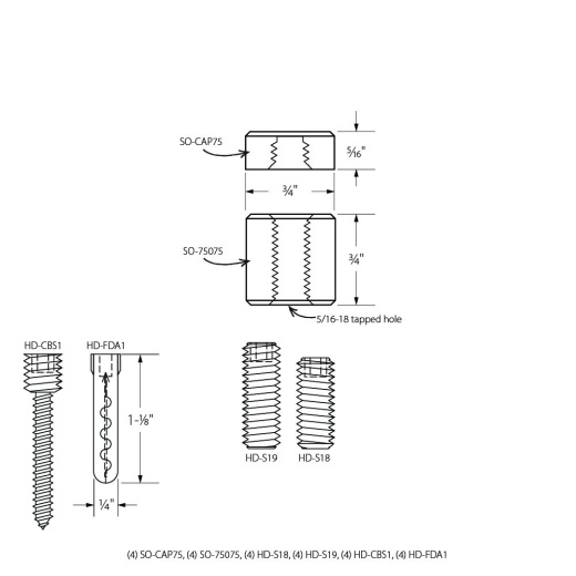 Anodized Aluminum - Gyford StandOff Systems