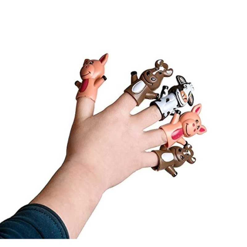 Farm Animals Finger Puppets Kids Toys In Bulk Assorted 12 Pcs