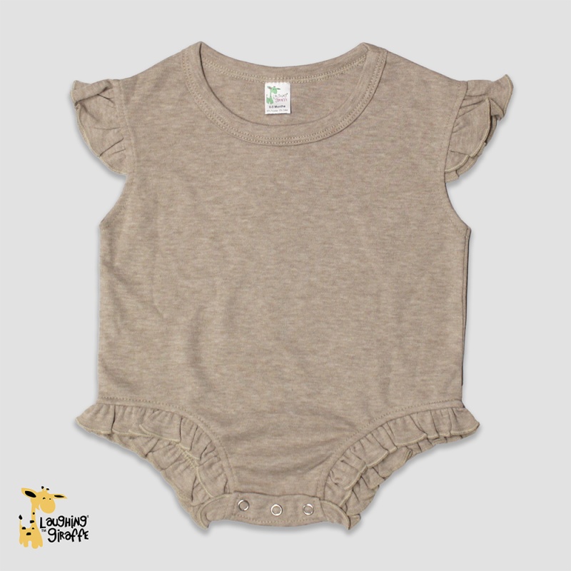 Flutter Sleeve Bubble Rompers – Polyester-Cotton Blend
