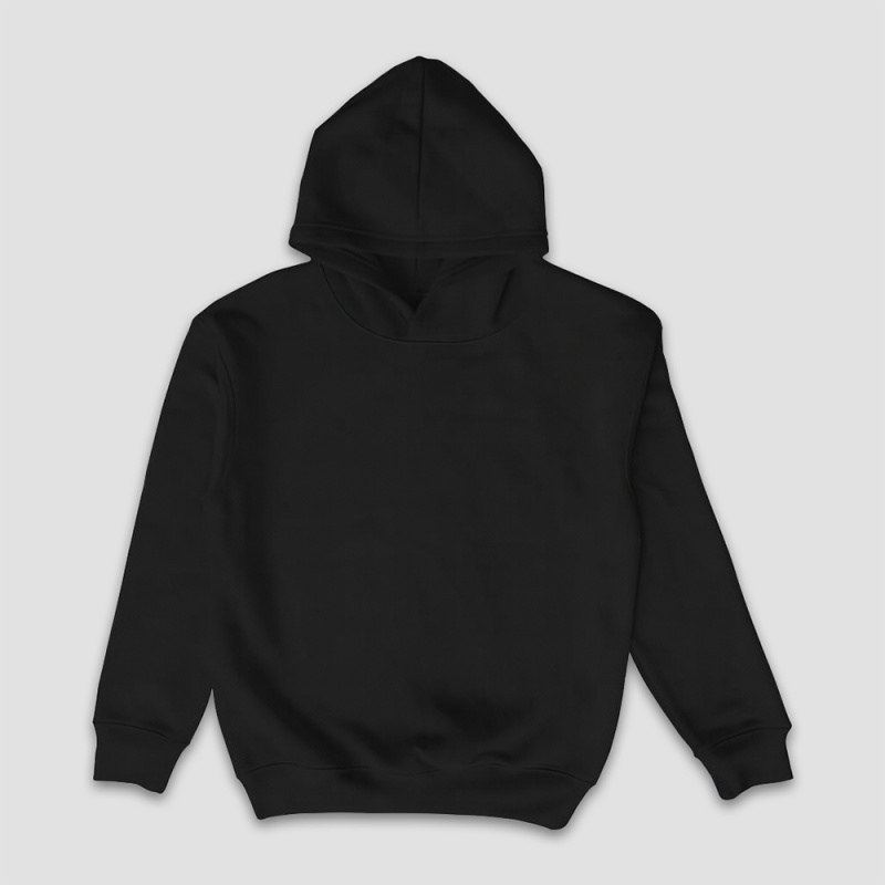 Adult Black Hoodie Fleece Sweatshirts – 100% Polyester