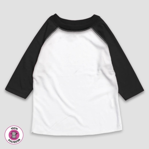 Toddler Raglan Baseball T-Shirts - 100% Polyester