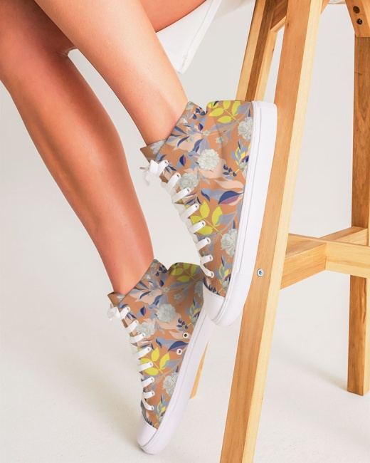Women's Hightop Canvas Shoe Florals