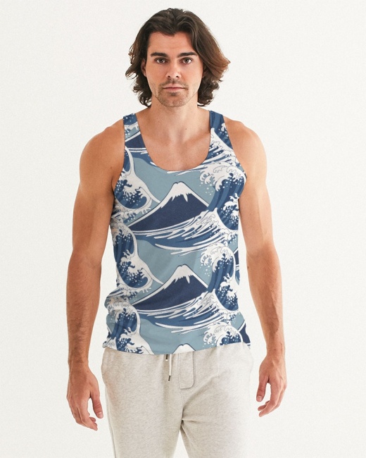 Men's Tank Waves Pattern