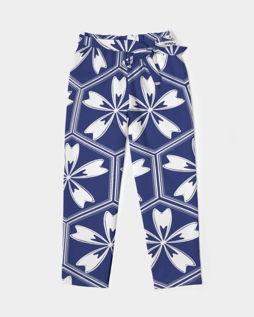 Women's Belted Tapered Pants Sakura