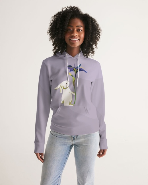 Women's Hoodie Bunny And Flowers