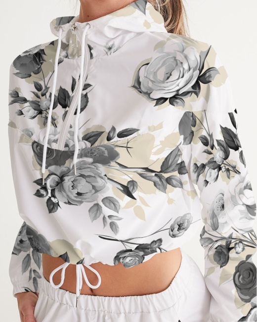 Women's Cropped Windbreaker Bouquet