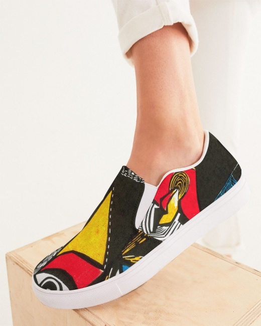 Women's Slip-On Canvas Shoe Abstract Face