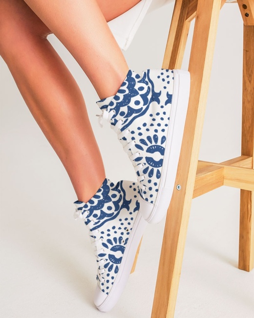 Women's Hightop Canvas Shoe Peace
