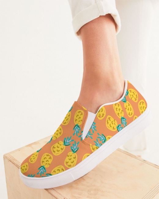 Women's Slip-On Canvas Shoe Two Pineapple