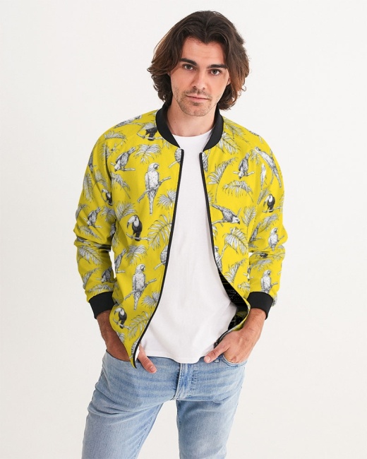 Men's Bomber Jacket Tropical Birds