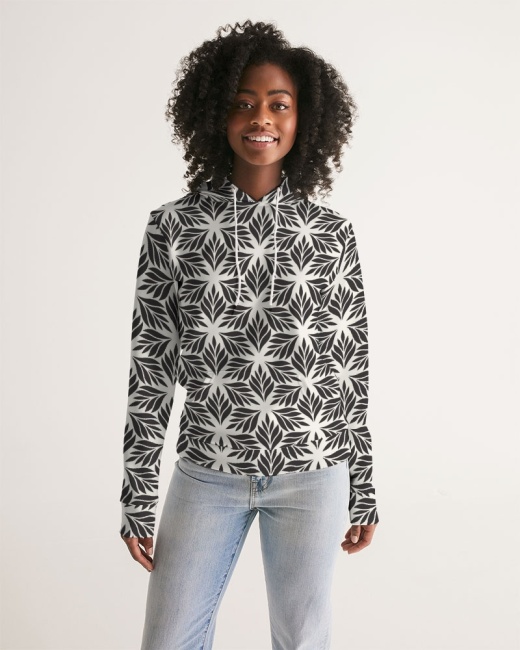 Women's Hoodie Leaf Geo