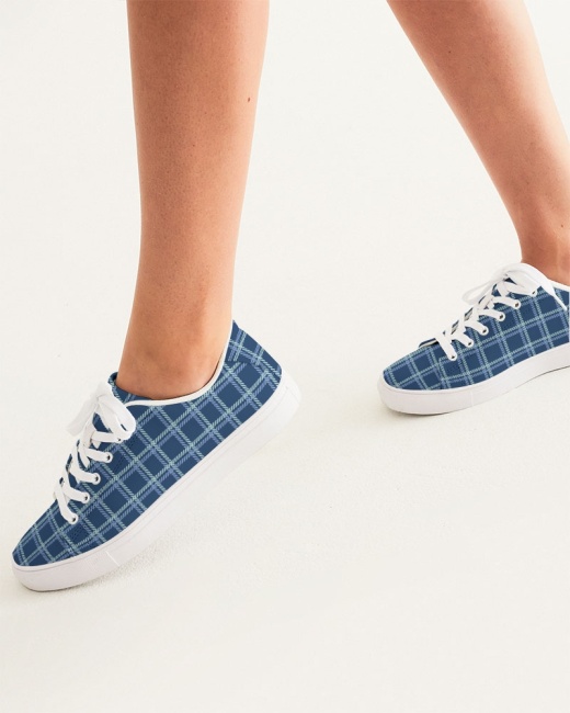 Women's Faux-Leather Sneaker Dark Blue Wiindowpane