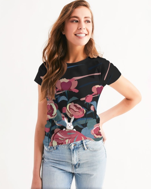 Women's Tee Rose&Bunny