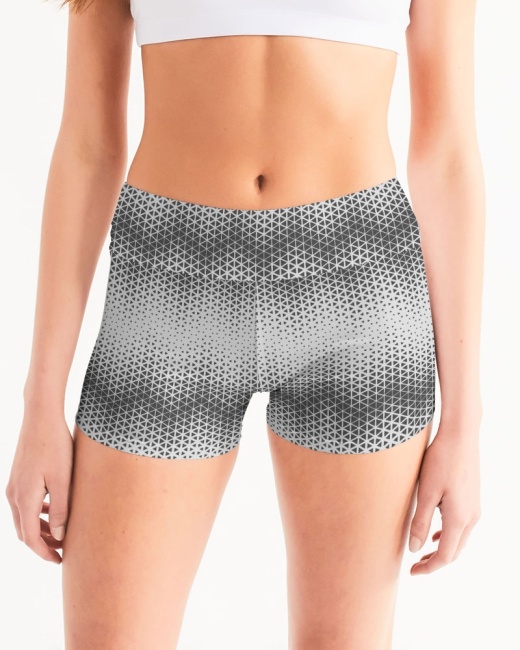 Women's Mid-Rise Yoga Shorts Althea Athletic Triangle Chevron