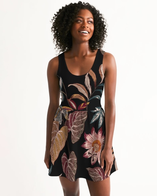 Women's Scoop Neck Skater Dress Blossom