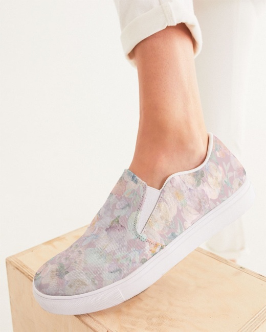 Women's Slip-On Canvas Shoe Floral Pastels