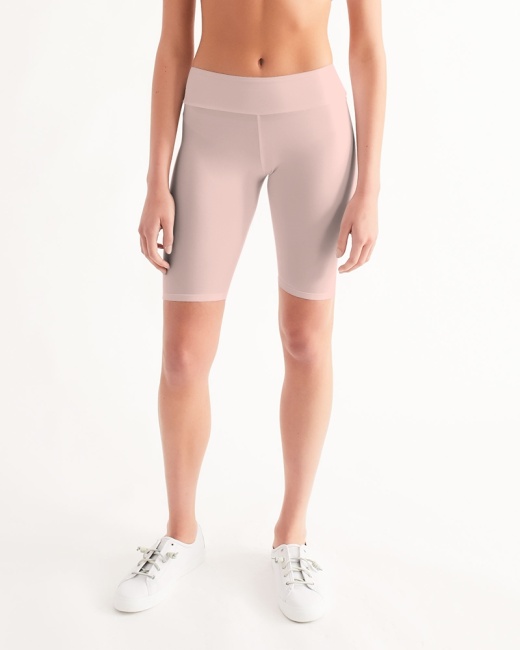 Women's Mid-Rise Bike Shorts Blush Pastel