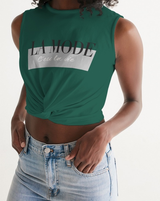 Women's Twist-Front Tank Jungle Green