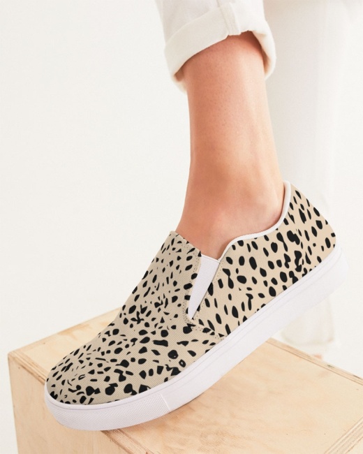 Women's Slip-On Canvas Shoe Cheetah Cream