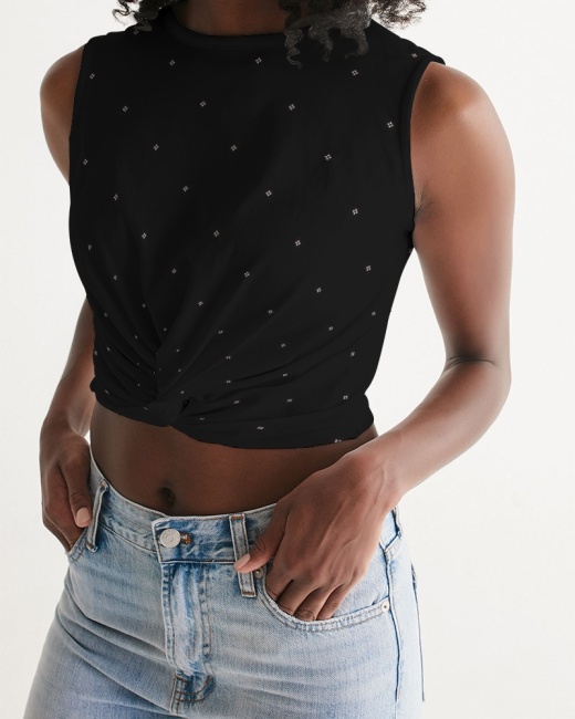 Women's Twist-Front Tank Four Dots