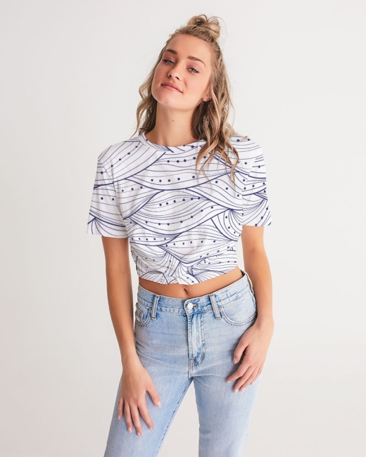 Women's Twist-Front Cropped Tee